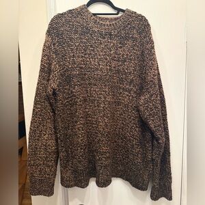Zara Men's Black and Tan Knit Sweater